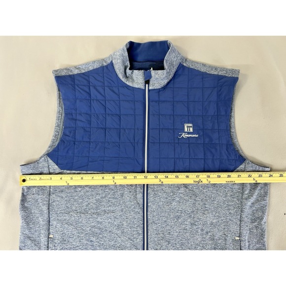 Johnnie O  Mixed Media Vest Mens Size LARGE  Gray Blue - Picture 3 of 9